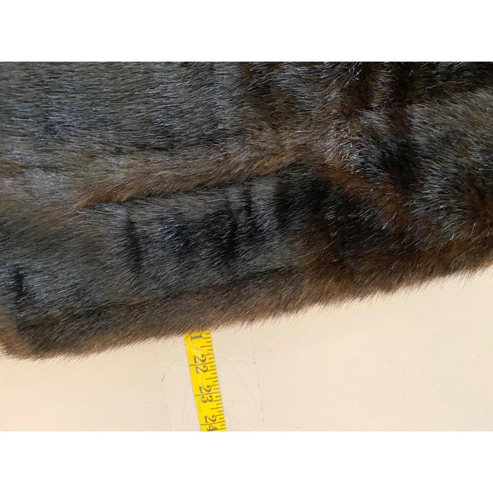 Giacca Reversible Faux Fur Vest Womens Brown & Black Large - Picture 12 of 12